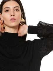 MAGLIA DONNA NERA BC50 NERO VERDISSIMA 
