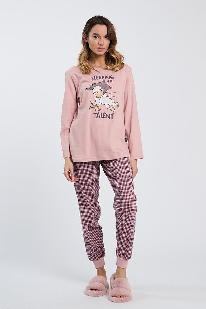 PIGIAMA Donna HAPPY PEOPLE autunno/inverno   Rosa antico
