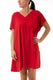KAFTANO Donna BE BEACH   CORTO Rosso scuro