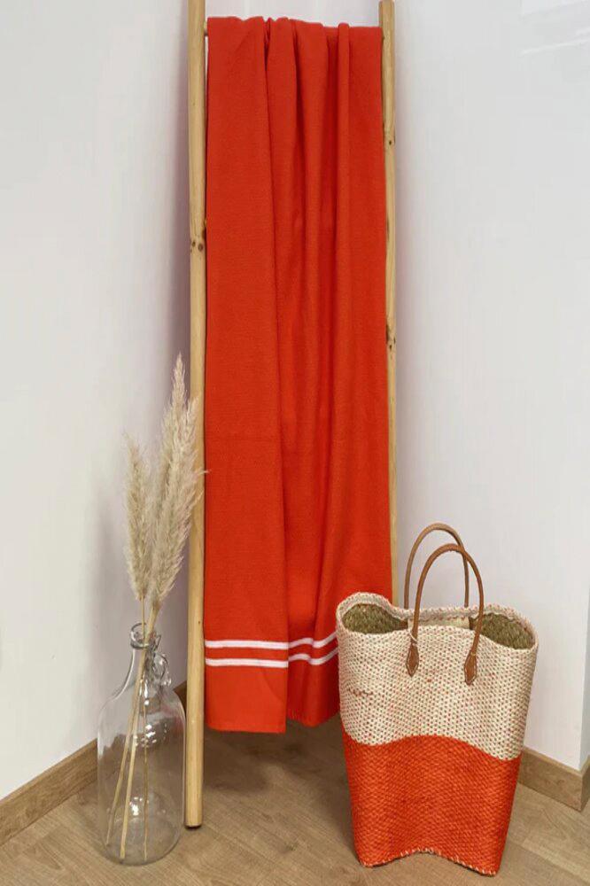 TELO MARE UNISEX COMPTOIR DE LA PLAGE COTONE   Rosso