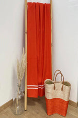 TELO MARE COTONE UNISEX  ROSSO