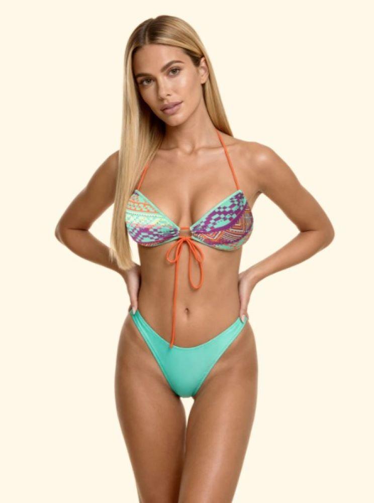 BIKINI Donna FXXK FASCIA  slip brasilana a V Acqua