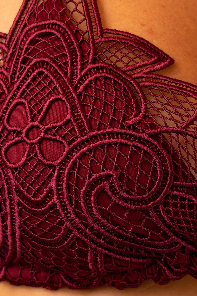 BIKINI TRIANGOLO DONNA  BORDEAUX CR16RG01SL32 BORDEAUX RAFFAELA D'ANGELO 