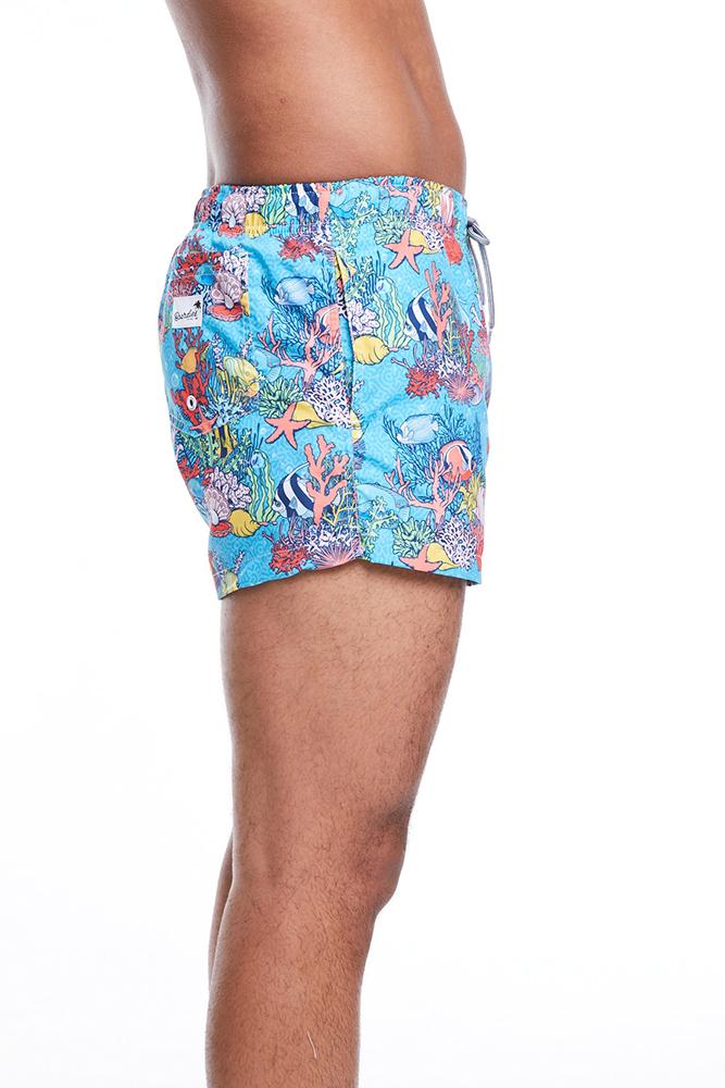 BOXER Uomo BOARDIES con elastico  CORTO Rosso