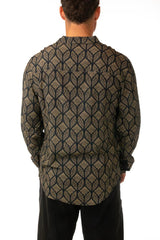 MAGLIA CAMICIA UOMO  BIANCO LSH PARGOBLACK TOOCO 