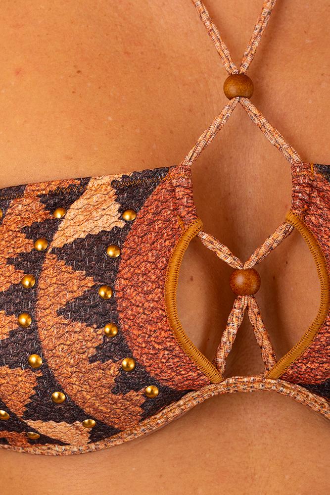 BIKINI FASCIA DONNA  MARRONE PF071SG 009 PIN UP 