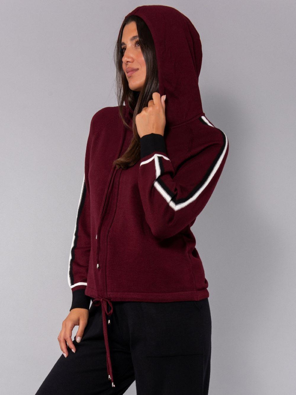 MAGLIA DONNA BORDEAUX HA51 00095 VERDISSIMA 