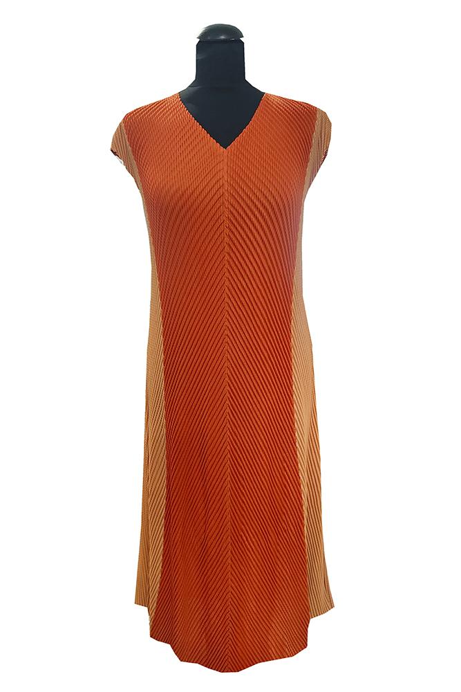 ABITO DONNA BICOLORE ARANCIO