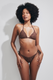 BIKINI Donna MATINEE TRIANGOLO  slip brasiliana con lacci Marrone