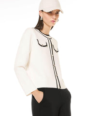 CARIGAN CORTO DONNA - VERDISSIMA MN51 MILK VERDISSIMA 