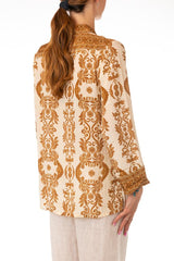MAGLIA CAMICIA DONNA  ORO CA2506 152 PAHIESA 