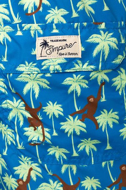 BOXER Uomo IMPURE con elastico  CORTO Azzurro