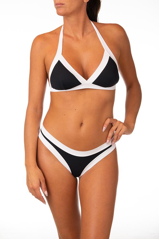 BIKINI TRIANGOLO DONNA  NERO/BIANCO