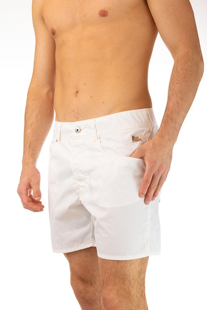 BOXER PIATTO UOMO  BIANCO NEWBEACH 021OFFWHITE ROY ROGER'S 