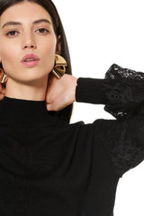 MAGLIA DONNA NERA BC50 NERO VERDISSIMA 