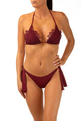 BIKINI TRIANGOLO DONNA  BORDEAUX CR16RG01SL32 BORDEAUX RAFFAELA D'ANGELO 