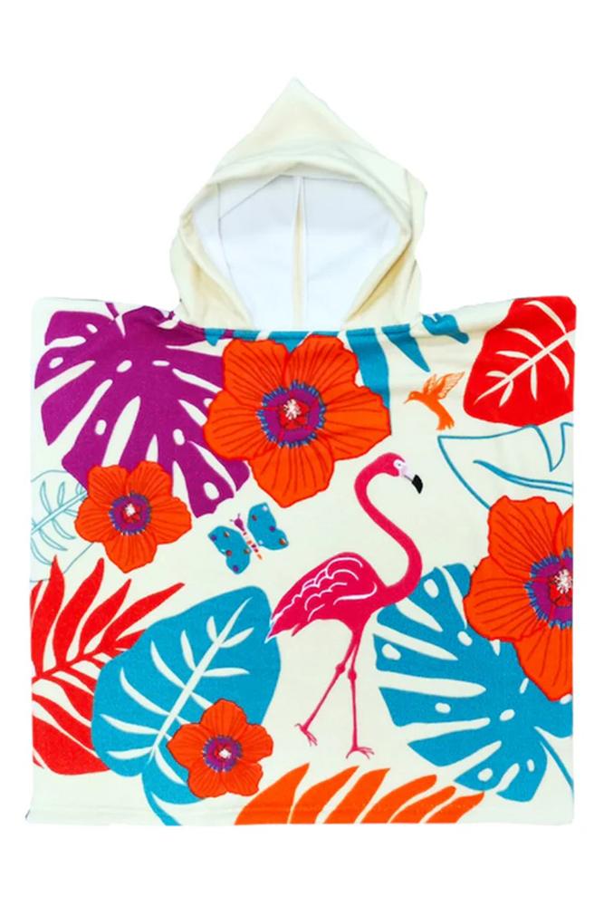 ACCAPPATOIO MICROFIBRA BAMBINO  BIANCO PONCHO KIDS LINDY COMPTOIR DE LA PLAGE 