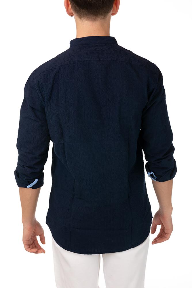 MAGLIA CAMICIA UOMO  BLU