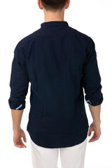 MAGLIA CAMICIA UOMO  BLU