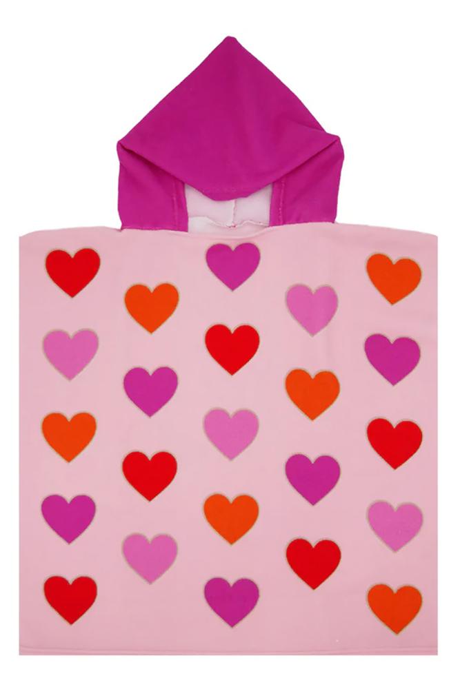 ACCAPPATOIO MICROFIBRA BAMBINO  ROSA PONCHODREAMY CCEURS COMPTOIR DE LA PLAGE 