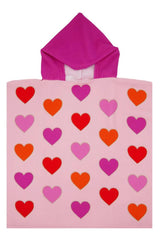ACCAPPATOIO MICROFIBRA BAMBINO  ROSA PONCHODREAMY CCEURS COMPTOIR DE LA PLAGE 