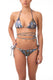 BIKINI Donna TOOCO TRIANGOLO  slip brasiliana con lacci Marrone