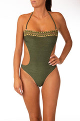 INTERO MODA DONNA  VERDE V50830 CAMI MISS BIKINI 