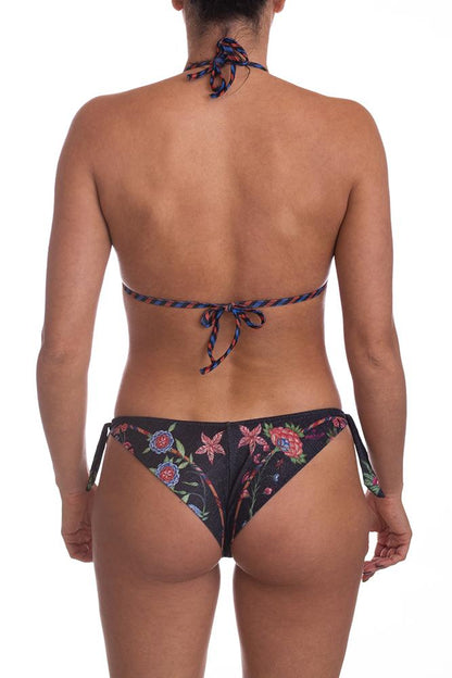 BIKINI Donna PIN UP TRIANGOLO   Nero