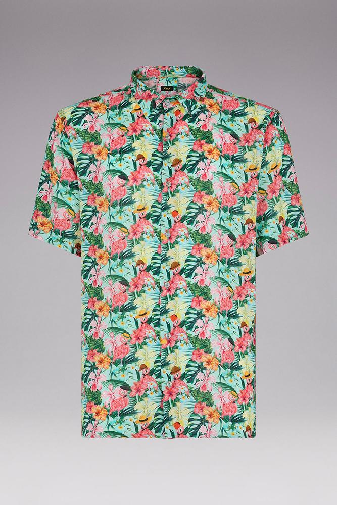 MAGLIA CAMICIA UOMO  AZZURRO FK236001 6003FIORI FXXK 