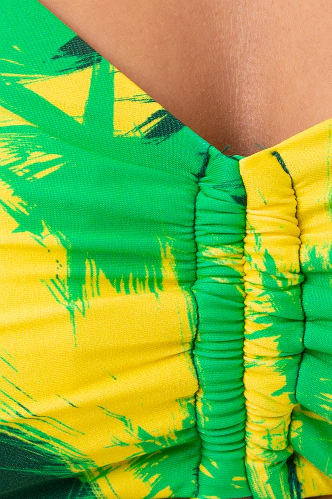 MIX REGGISENO BRASSIERE DONNA  VERDE/GIALLO GEMMAFAN BRASILE BE BEACH 
