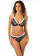 BIKINI Donna RAFFAELA D'ANGELO FERRETTO Coppa C slip coprente Blu fantasia