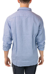 MAGLIA CAMICIA UOMO  CELESTE