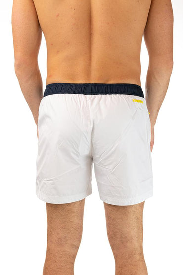 BOXER Uomo US POLO con elastico  CORTO Bianco