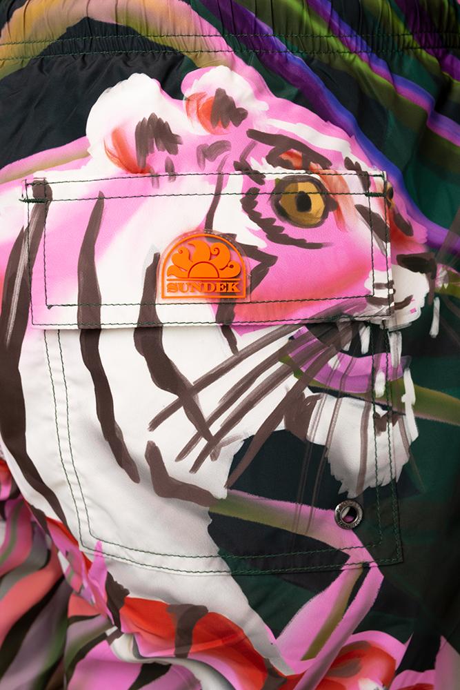 BOXER Uomo SUNDEK con elastico  LUNGO Verde