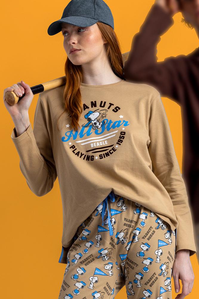 PIGIAMA DONNA CAMMELLO PEANUTS