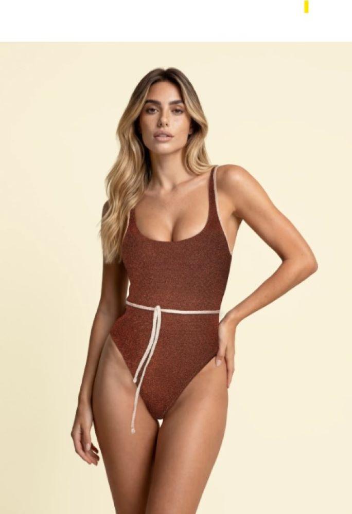 INTERO Donna FXXK Imbottito  slip brasiliana Marrone