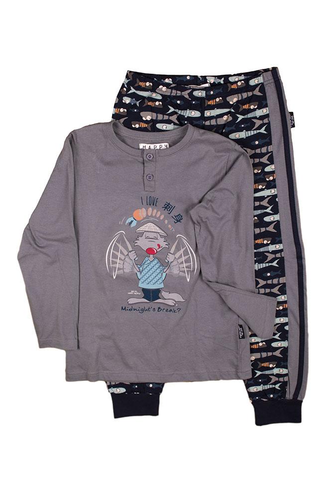 PIGIAMA Bambino HAPPY PEOPLE    Grigio