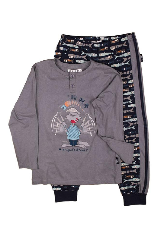 PIGIAMA Bambino HAPPY PEOPLE    Grigio
