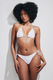 BIKINI Donna MATINEE TRIANGOLO  slip brasiliana con lacci Bianco