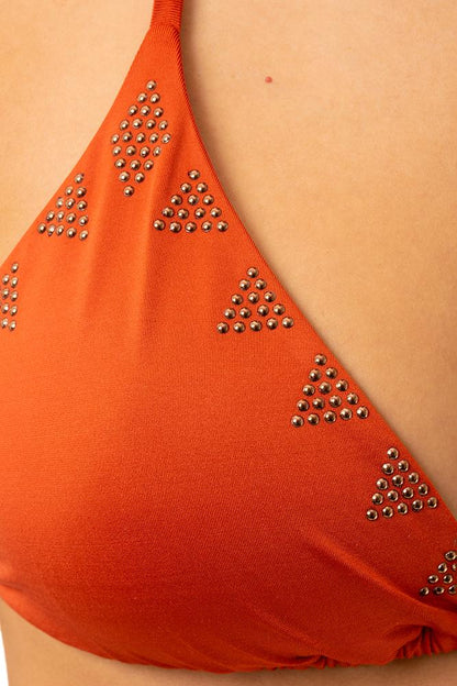 BIKINI TRIANGOLO DONNA  ARANCIO PF016SG 012 PIN UP 