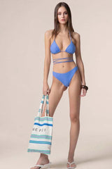 BIKINI TRIANGOLO DONNA  AZZURRO MF25-0100 SB ME FUI 