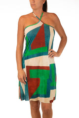 ABITO DONNA  VERDE 7257V 02 VERDE SHINE 