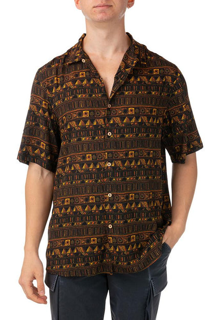 MAGLIA Uomo TOOCO CAMICIA   Marrone fantasia