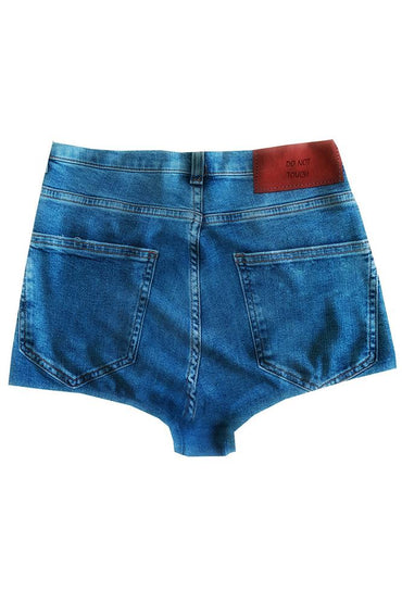MIX SLIP DONNA  BLU HIGH WAIST BLUE JEANS HAPPY UNDIES 