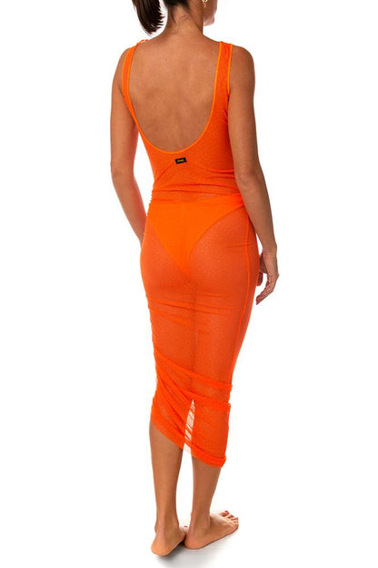 ABITO DONNA  ARANCIO FK24-0626 FO FXXK 