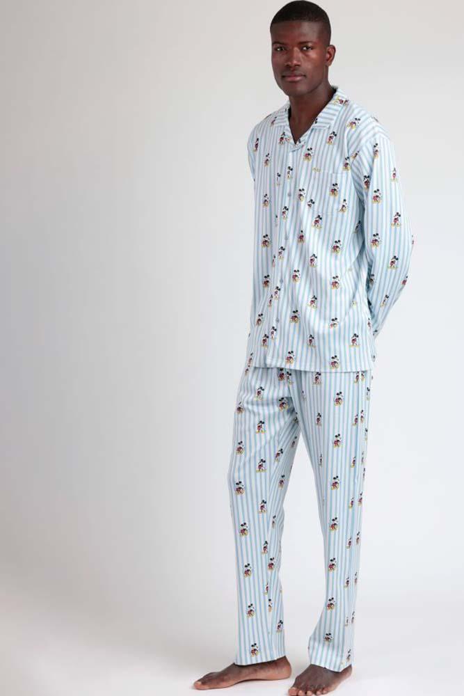 PIGIAMA AUTUNNO/INVERNO UOMO  CELESTE 62229 CELESTE DISNEY 