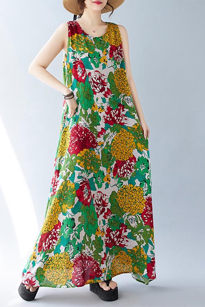 ABITO DONNA LUNGO VERDE
