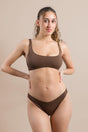 BIKINI BRASSIERE DONNA MARRONE CR12 CS05 M0 CAFFE FISICO 