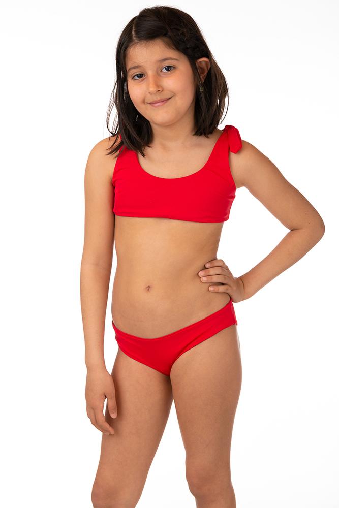 BIKINI BRASSIERE BAMBINA  ROSSO