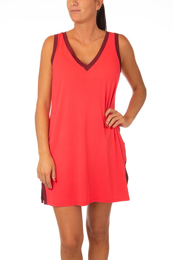 ABITO DONNA  BORDEAU W2086 4463 RAGGIANTI 